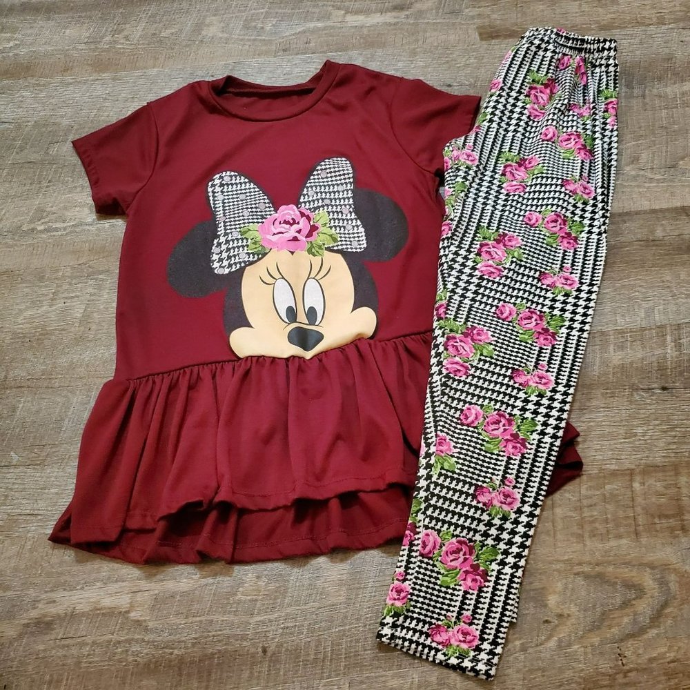 Disney Junior Minnie Shirt and Pants Girls Size 10/12